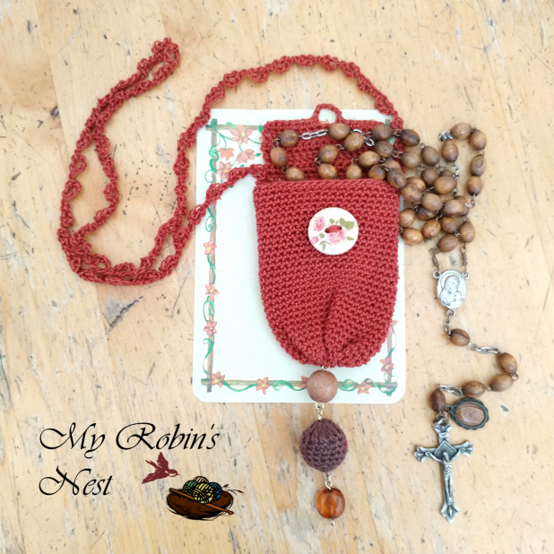 Always There Rosary Pouch (Rust)