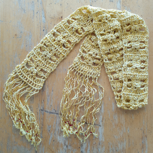 Flowers on the Fence Skinny Scarf