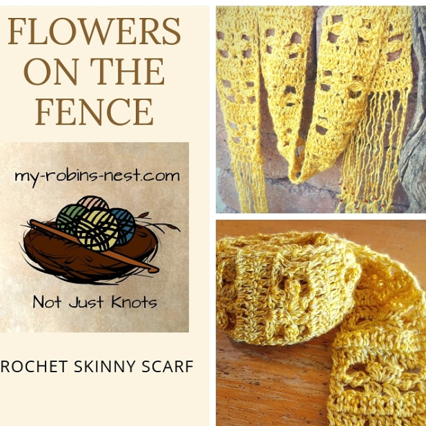 Flowers on the Fence Skinny Scarf