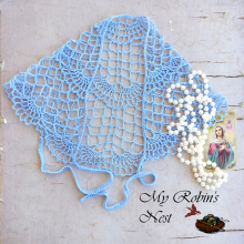 Mary My Queen Chapel Veil in sky blue