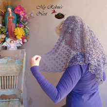 Dark Grey Sophia's Confirmation Veil